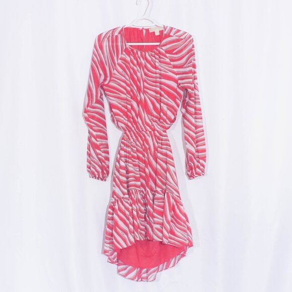 MICHAEL MICHAEL KORS Zebra Print Cotton Lawn Cutout Dress Size M - Picture 6 of 13
